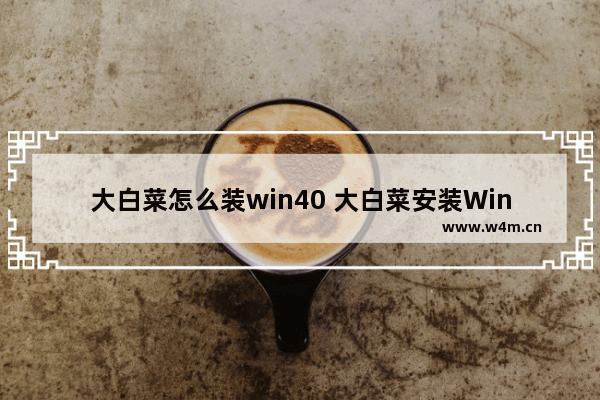 大白菜怎么装win40 大白菜安装Win10的步骤