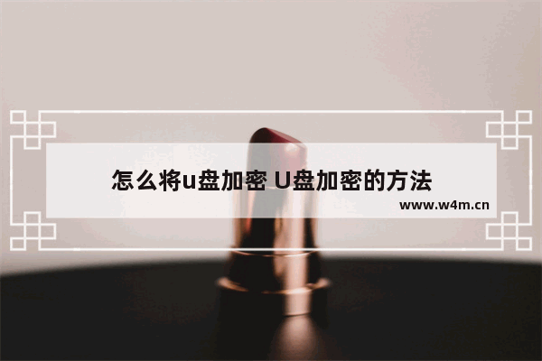 怎么将u盘加密 U盘加密的方法