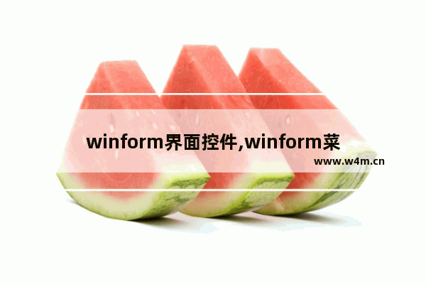 winform界面控件,winform菜单控件