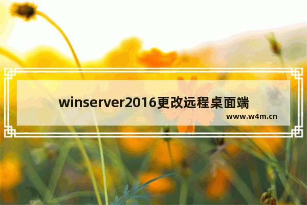 winserver2016更改远程桌面端口,winserver2012修改远程桌面端口,Windows Server 修改远程桌面端口的实现