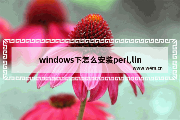 windows下怎么安装perl,linux安装perl环境