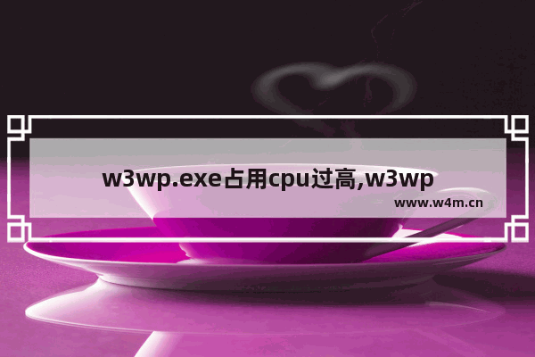 w3wp.exe占用cpu过高,w3wp.exe占用内存过高