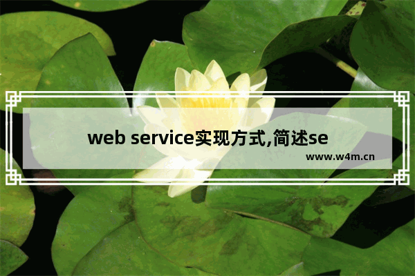 web service实现方式,简述service原理