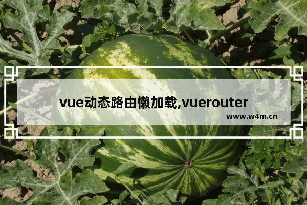 vue动态路由懒加载,vuerouter路由懒加载