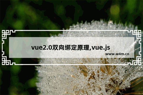 vue2.0双向绑定原理,vue.js 双向绑定