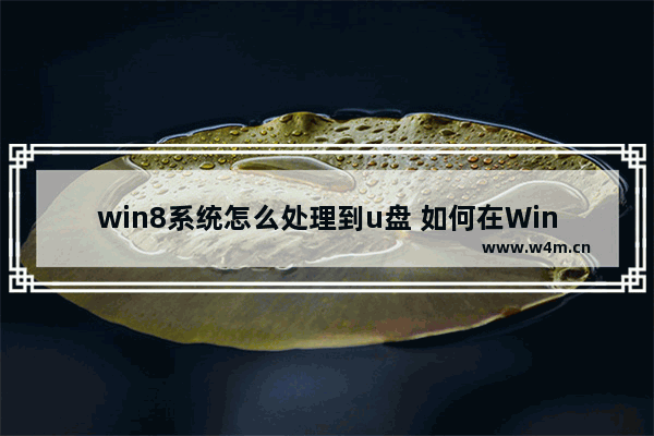 win8系统怎么处理到u盘 如何在Windows 8中将文件复制到U盘？