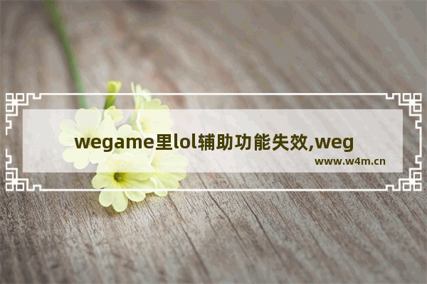 wegame里lol辅助功能失效,wegame的lol辅助失效