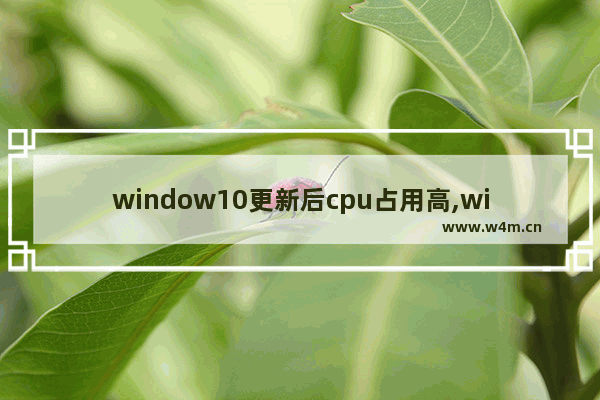 window10更新后cpu占用高,windows10更新cpu负载过高