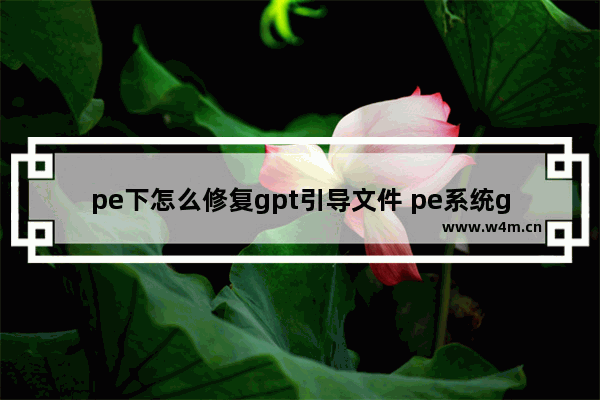 pe下怎么修复gpt引导文件 pe系统gpt引导修复方法