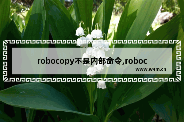 robocopy不是内部命令,robocopy 参数