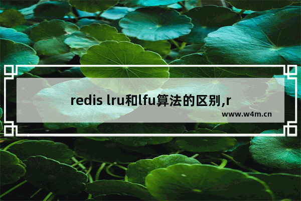 redis lru和lfu算法的区别,redis算法详解