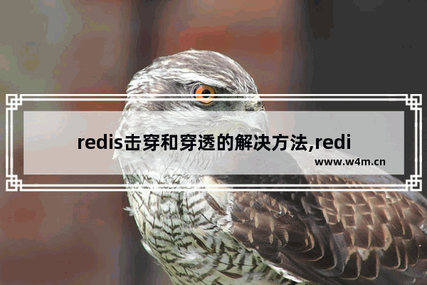 redis击穿和穿透的解决方法,redis雪崩和穿透,击穿的解决方法