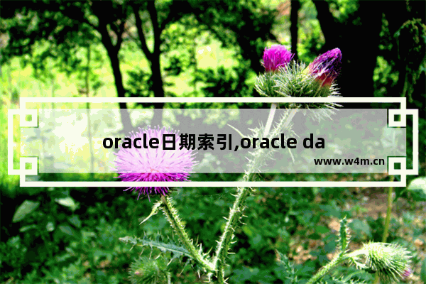 oracle日期索引,oracle date类型索引