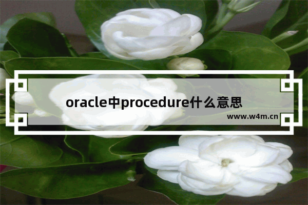 oracle中procedure什么意思啊,oracle 怎么调用procedure