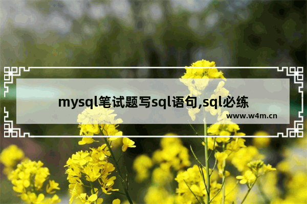 mysql笔试题写sql语句,sql必练50题