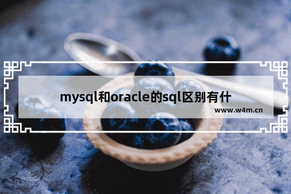 mysql和oracle的sql区别有什么,mysql和oracle主要区别