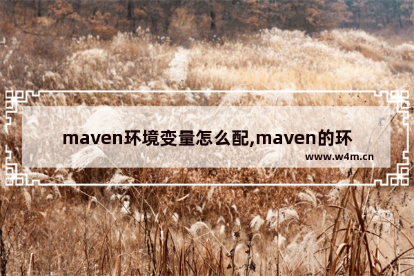 maven环境变量怎么配,maven的环境配置,maven环境变量配置讲解