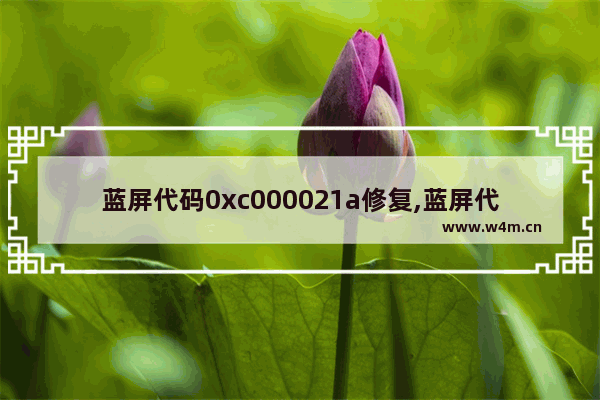 蓝屏代码0xc000021a修复,蓝屏代码0xc0000001怎么修复