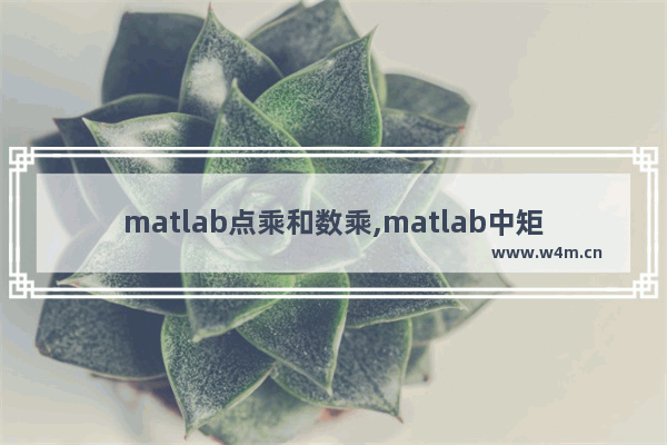 matlab点乘和数乘,matlab中矩阵的乘法和点乘、点除