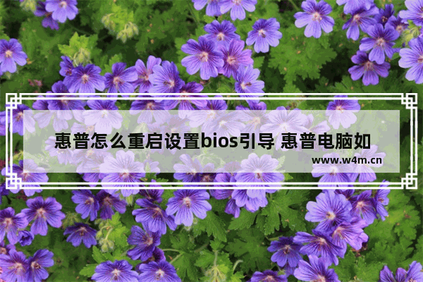 惠普怎么重启设置bios引导 惠普电脑如何设置BIOS启动顺序