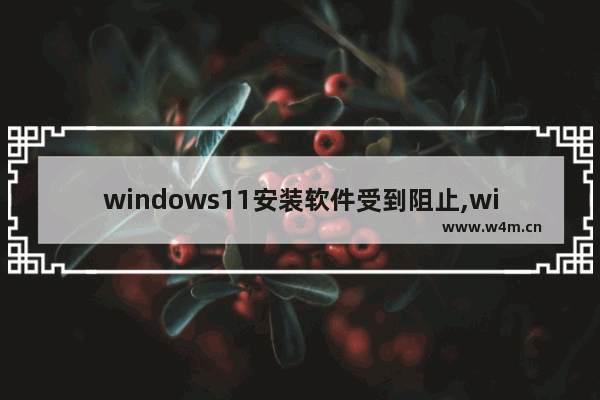 windows11安装软件受到阻止,win11阻止软件安装怎么办