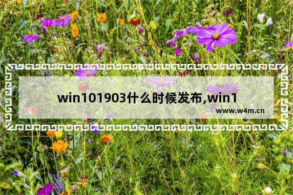 win101903什么时候发布,win101909版本千万别更新