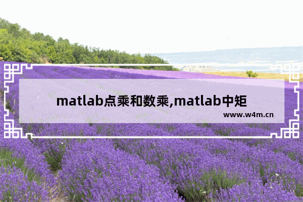 matlab点乘和数乘,matlab中矩阵的乘法和点乘、点除