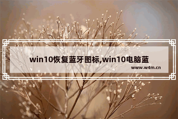 win10恢复蓝牙图标,win10电脑蓝牙图标不见了