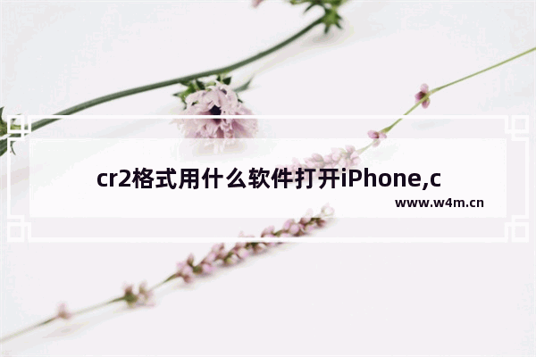 cr2格式用什么软件打开iPhone,cr2格式用什么软件打开修图