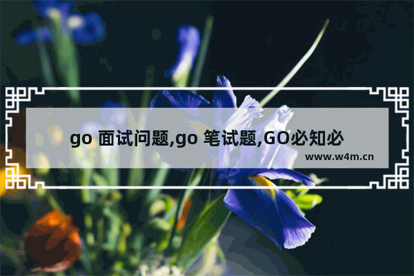 go 面试问题,go 笔试题,GO必知必会的常见面试题汇总