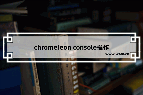 chromeleon console操作,chrome console调试网页