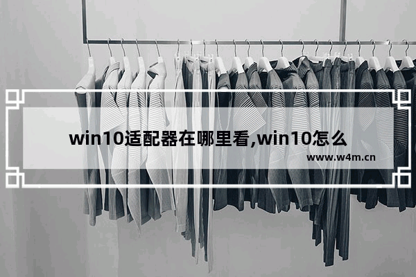 win10适配器在哪里看,win10怎么看型号配置