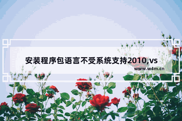 安装程序包语言不受系统支持2010,vs2013语言包安装失败