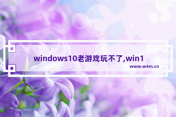 windows10老游戏玩不了,win10无法运行老游戏