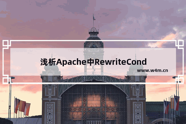 浅析Apache中RewriteCond规则参数的详细介绍