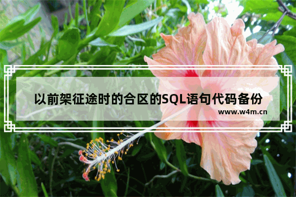 以前架征途时的合区的SQL语句代码备份