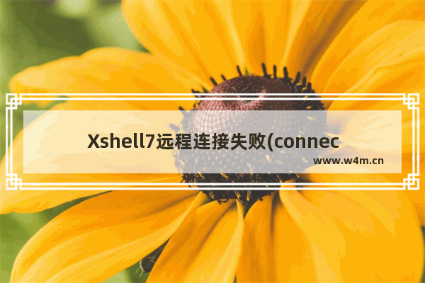 Xshell7远程连接失败(connection failed)的问题解决