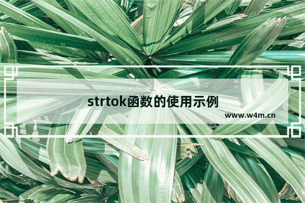 strtok函数的使用示例