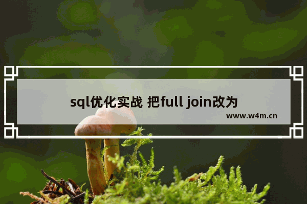 sql优化实战 把full join改为left join +union all(从5分钟降为10秒)