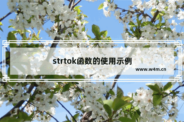 strtok函数的使用示例