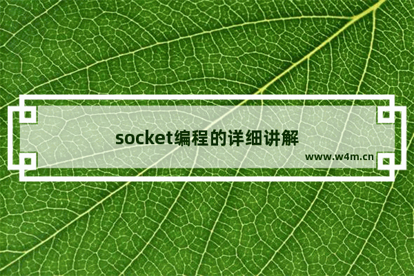 socket编程的详细讲解