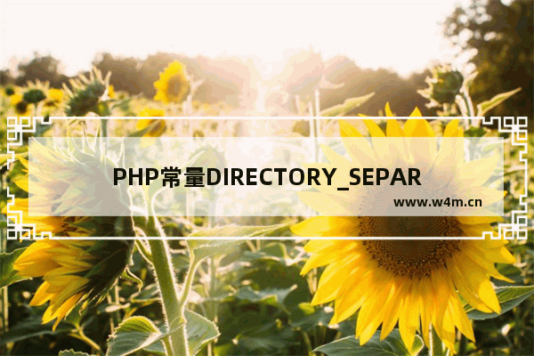 PHP常量DIRECTORY_SEPARATOR原理及用法解析