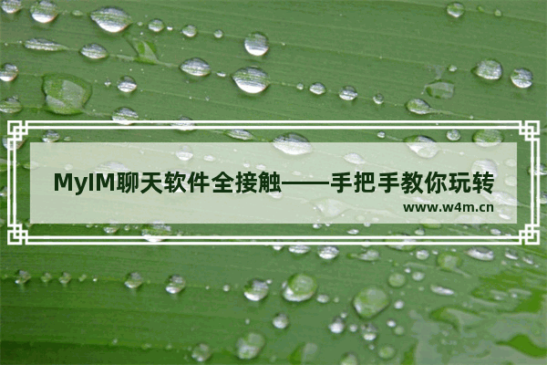 MyIM聊天软件全接触——手把手教你玩转MyIM