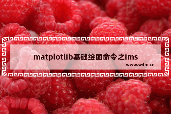 matplotlib基础绘图命令之imshow的使用