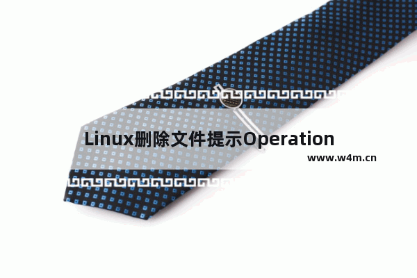 Linux删除文件提示Operation not permitted的处理办法