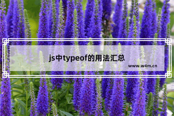 js中typeof的用法汇总