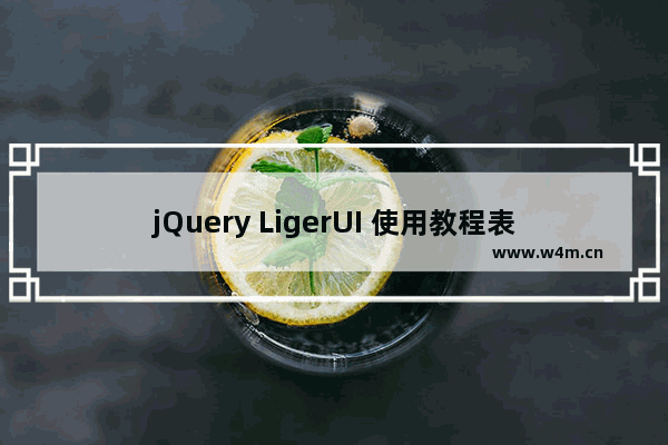 jQuery LigerUI 使用教程表格篇(1)