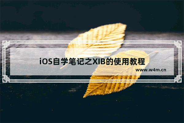 iOS自学笔记之XIB的使用教程