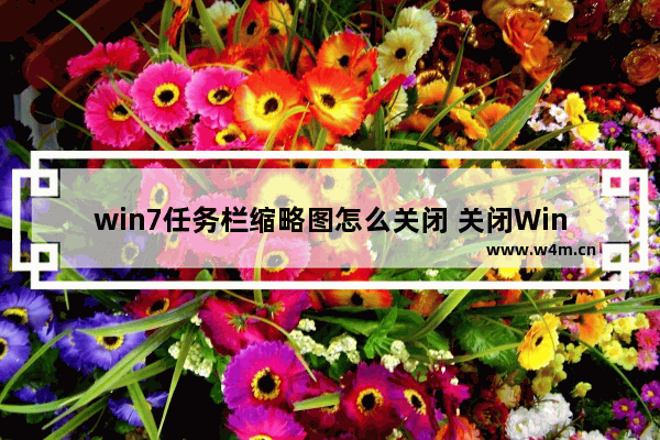 win7任务栏缩略图怎么关闭 关闭Win7任务栏缩略图的方法