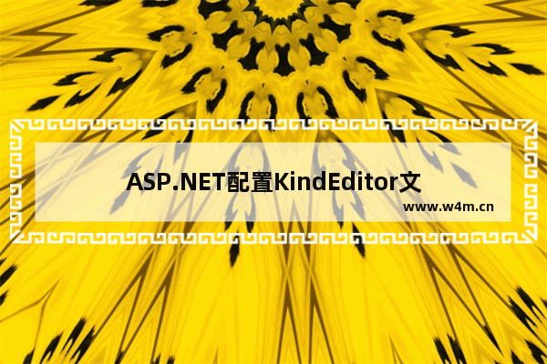 ASP.NET配置KindEditor文本编辑器图文教程